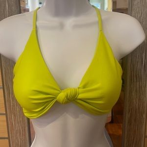 Bright lime green bikini top
